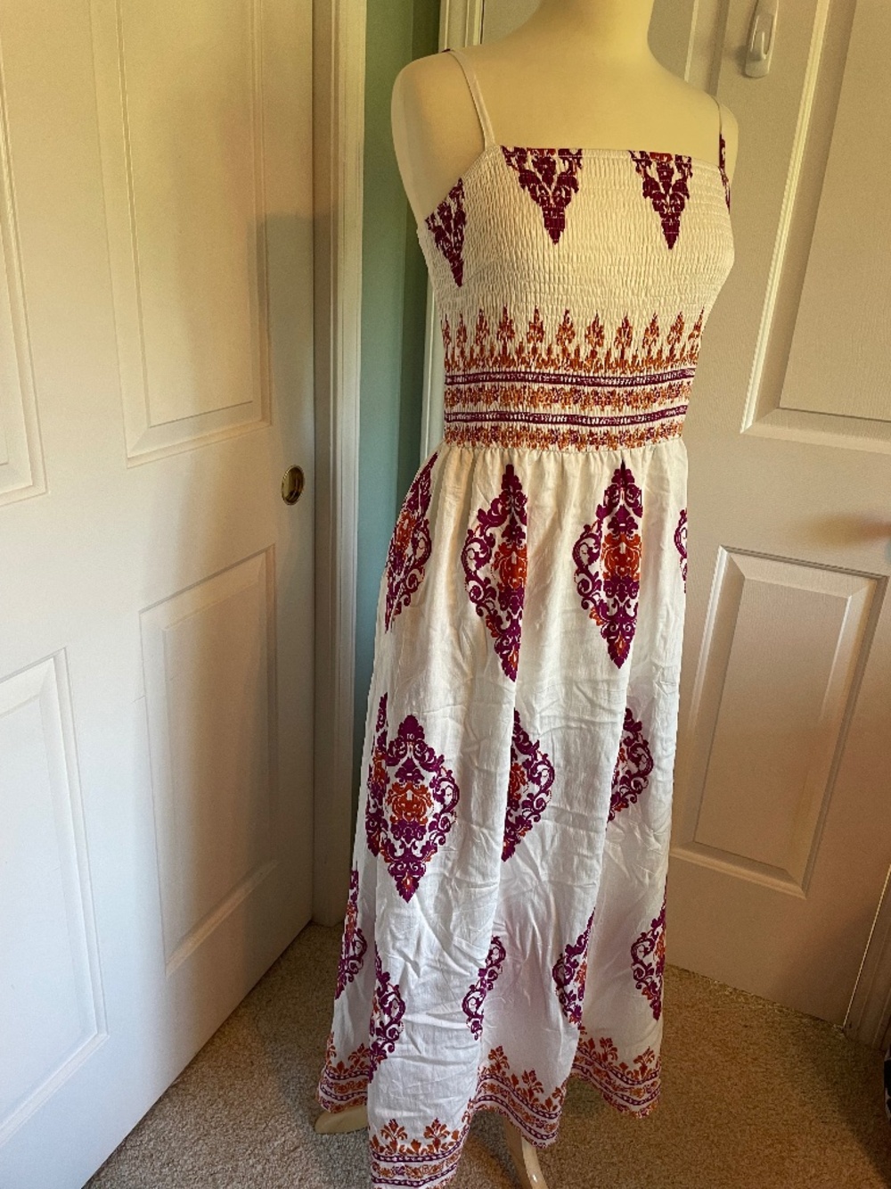 NWT PrettyGarden Smocked Boho Maxi Dress - Medium